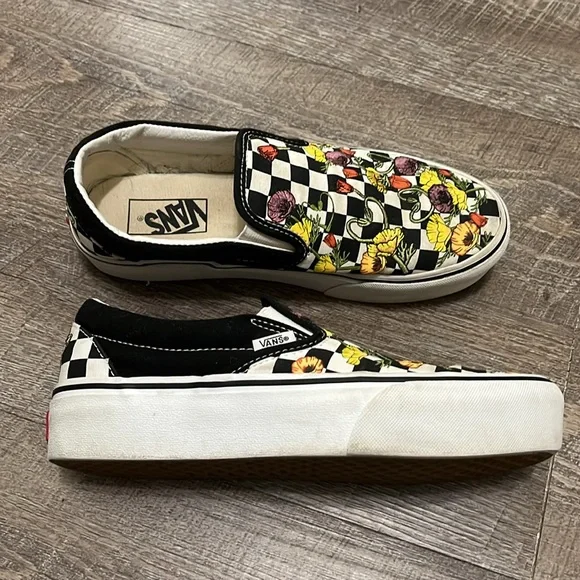 Vans Classic slip on Poppy Checkerboard Black/White - Picture 6 of 10